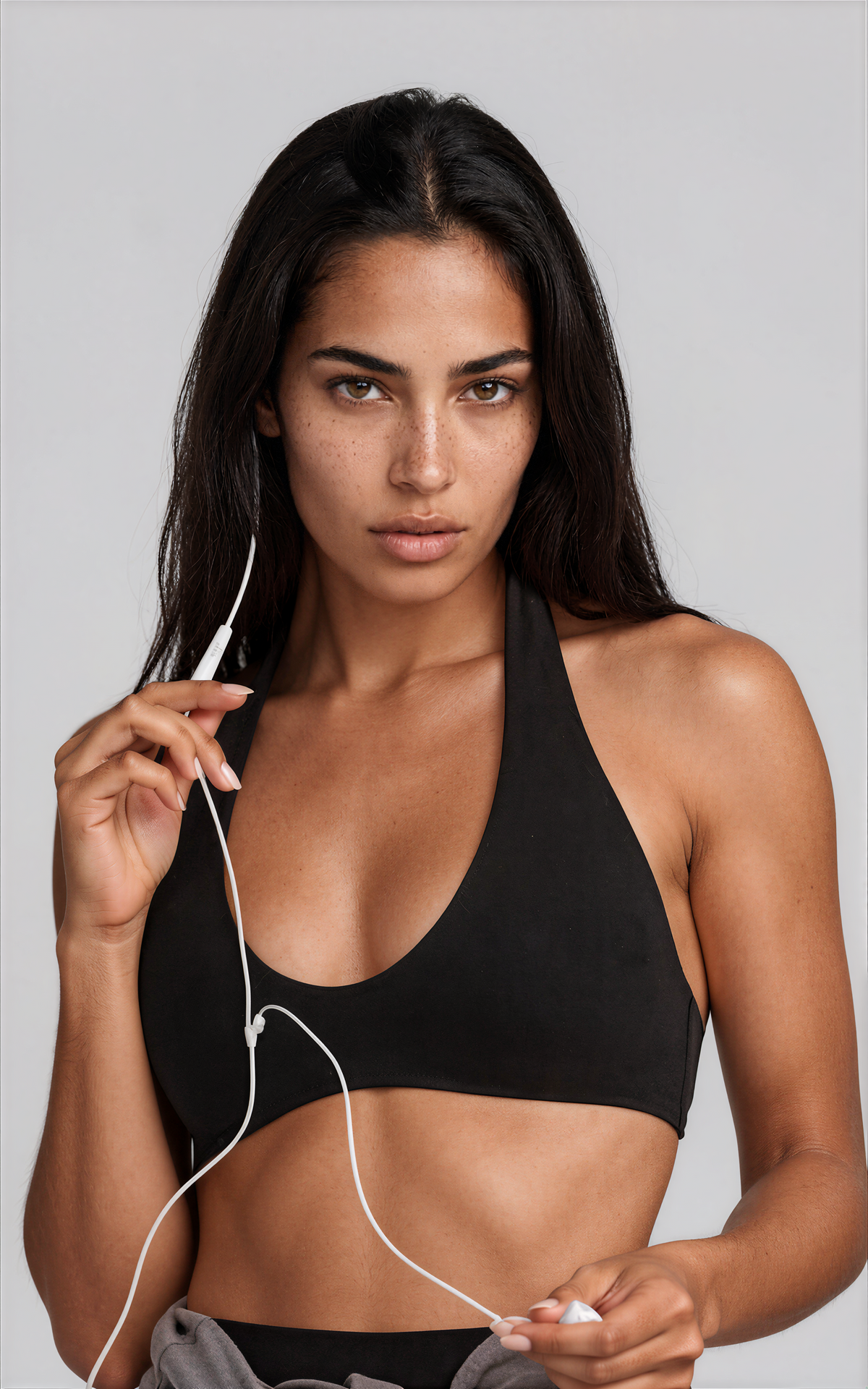 Halo Plunge Halter Bra