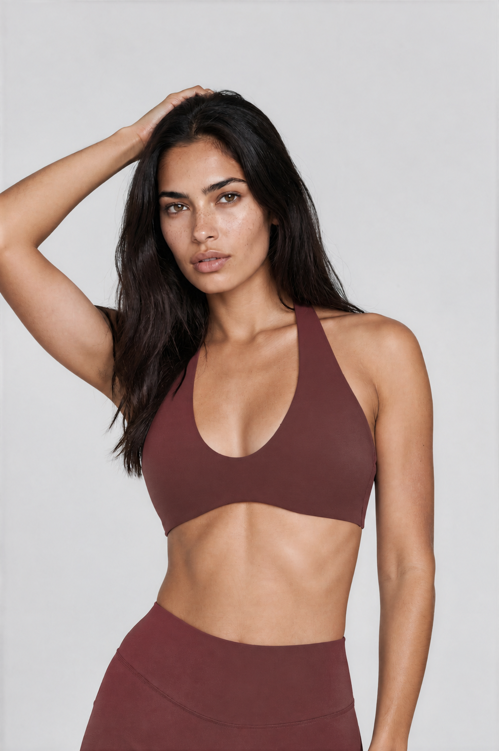 Halo Plunge Halter Bra